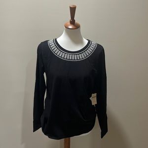 Coldwater Creek embellished long sleeve tee